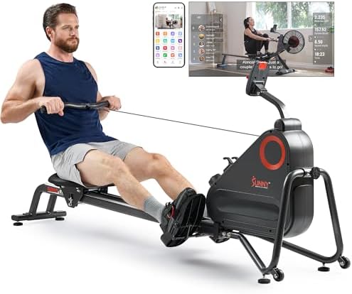 Sunny Health & Fitness Magnetic Rowing Machine for Home Exer...