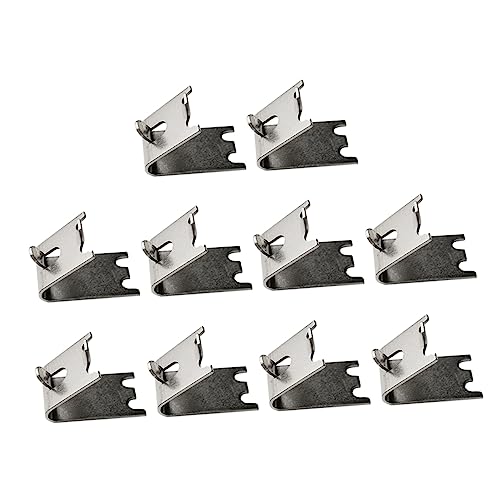 COLLBATH 10 piezas Clip para Estantes de Congelador Inoxidable de Soporte Resistente para Frigoríficos y Vitrinas Pack de Unidades con Diseño de de Milano Curvada para Fijación Segura