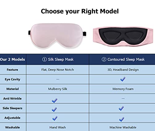 Image of Alaska Bear Natural Silk Super Smooth Sleep Eye Mask for Meditation Yoga Pilates Spa (White Flowers)