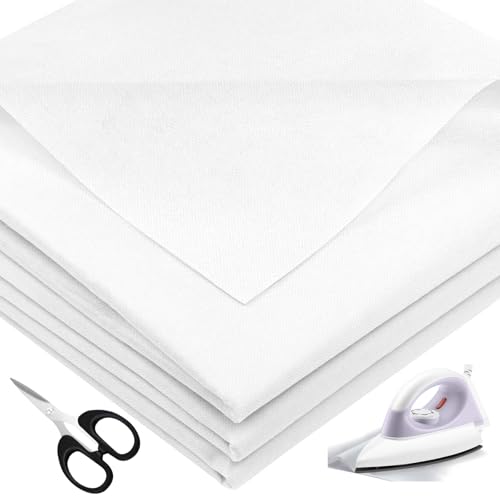 Annickee Entretela Termoadhesiva, 300 x 100 cm Blanco Tela Entretela para Planchar con Tijera, Solo Iado Ligera No Tejida Tela 50g/m², Guata Termoadhesiva para Planchar Arrugas y Reforzar la Ropa