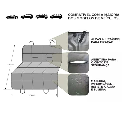 Capa Pet Protetora Banco Traseiro Impermeavel Assento Carro Para Cão Cachorro Gato