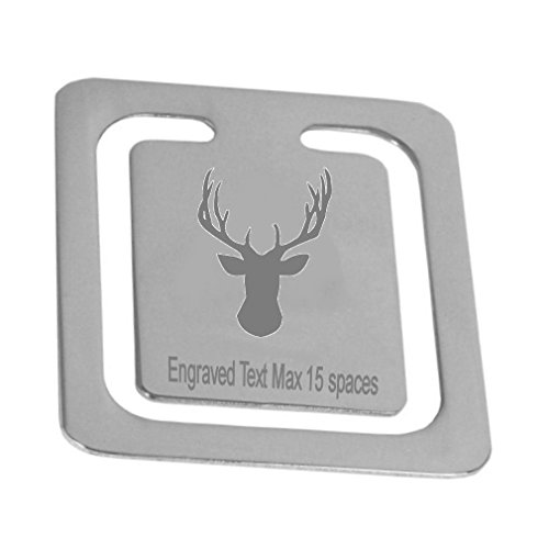 Tête de cerf gravé groom signet en bois personnalisé avec logo