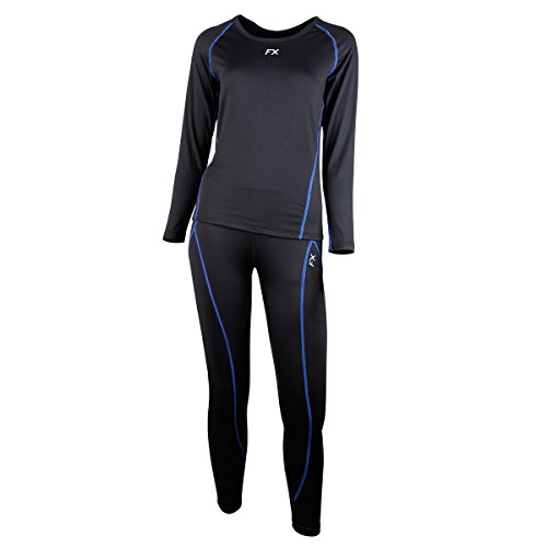 Fitextreme Womens Maxheat Fleece Long Johns Thermal Underwear Set Black M #TOP1