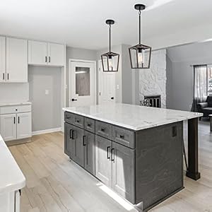 SGLfarmty Farmhouse Pendant Lighting for Kitchen Single Pendant Island Light with Wooden Grain FinishModern Industrial Metal Pendant Light Fixtures Ceiling Hanging for Entryway1 Pack