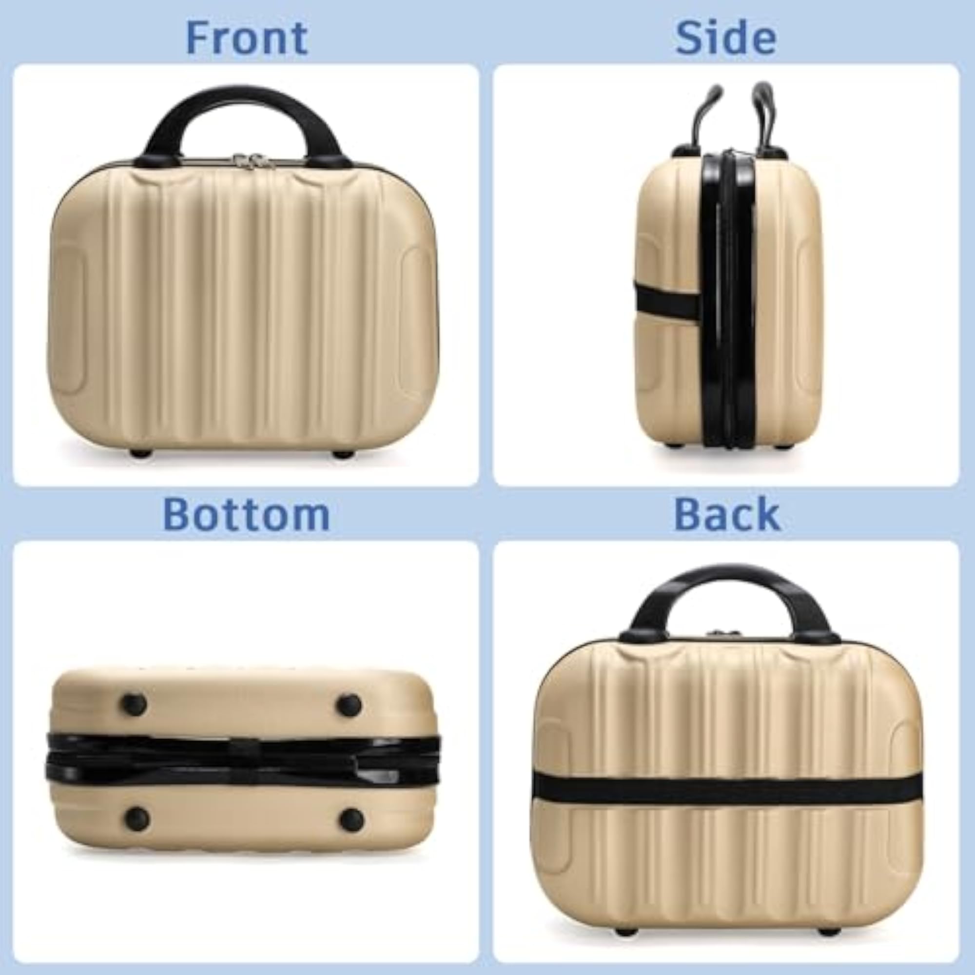 Hard Shell Makeup Travel Case, Portable Cosmetic Organizer