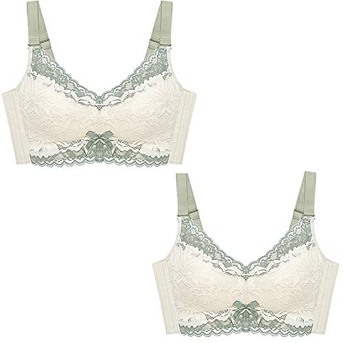 Soutien-gorge minimiseur en dentelle raffinée WENJUN lot de 2 sans armatures grand confort