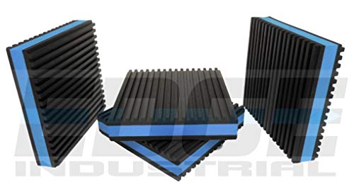 HEAVY DUTY ANTI VIBRATION ISOLATION PADS 4" X 4" X 7/8" RIBBED RUBBER
