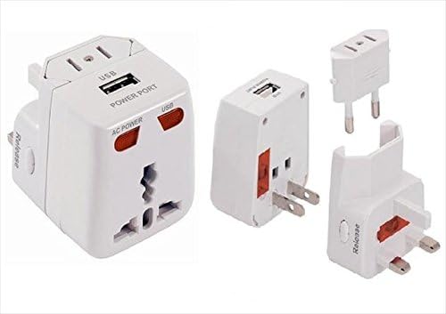Universal Travel Adapter - U.S. U.K. E.U. AU (UTA-24/5973) - Retail Packaging - White