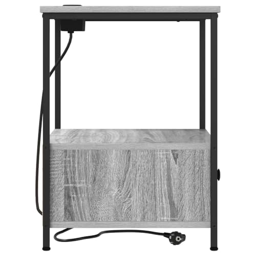 Table de chevet avec station de charge intégrée pour chambre - 8