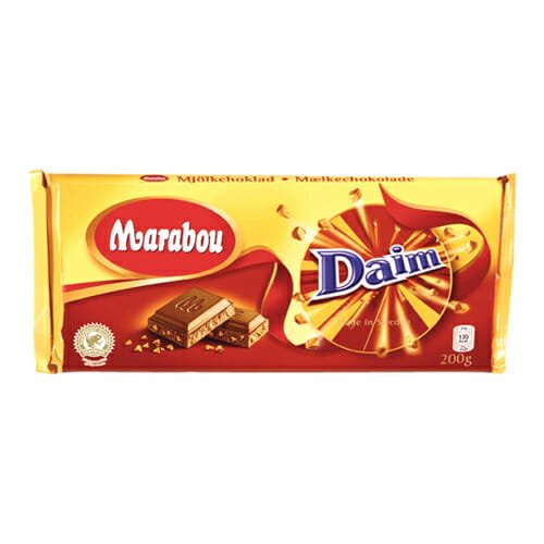 Marabou Mjolkchoklad Daim – Milk Chocolate With Daim 200g