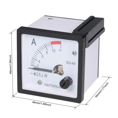 Amperímetro de corriente SQ-48 analógico 20A tipo puntero para panel 3