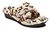 Vionic Women's Indulge Relax Plush Slipper - Adjustable Slipper with Concealed Orthotic Support Cream Leopard 6 M US
