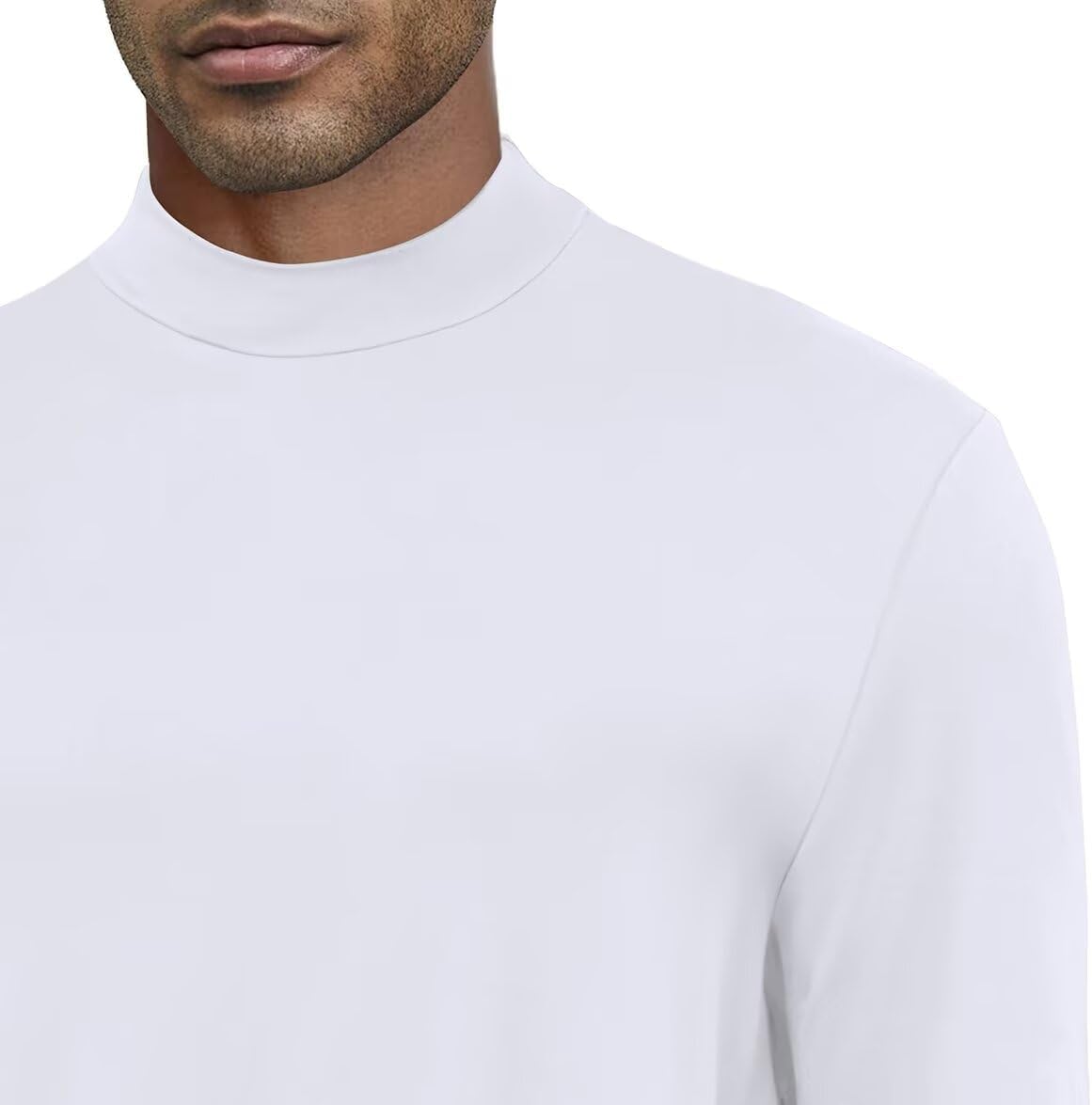 Men's Fashion Shirts Long Sleeve Mock Turtleneck T-Shirts Casual Thermal Undershirt Tops - Image 2