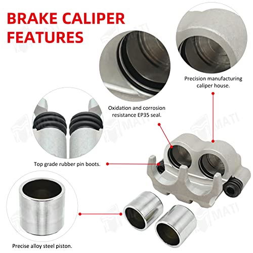 Image of M MATI Rear Left Right Brake Calipers for Polaris Ranger 570 700 800 6x6 900 1000 Crew Diesel RZR 4 900 MVRS 700 800 1911762 1911764 1911765