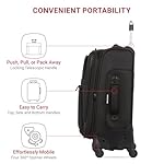 SwissGear Sion Softside Expandable Luggage – Carry-On Suitcase with 360 Degree Wheels & Retractable Handle – 21 Inch, Perfect for 1-3 Night Trips – Black - Image 4