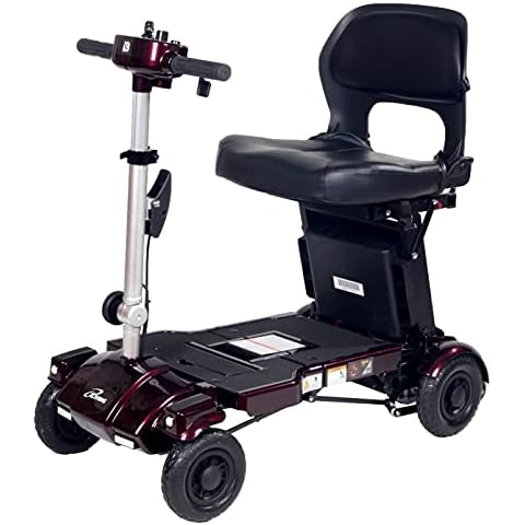 iLiving i3 Foldable Electric Scooter Mobility for Seniors and Adults, Alternative to Wheelchair, Portable and Travel Friendly – Upgraded Seat, 17 Inch, 53 Pounds (Burgundy) Cover