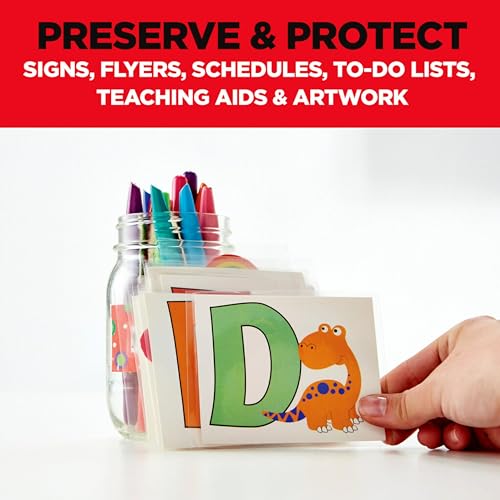 Folha de plastificação térmica Scotch, transparente, pacote com 200 Papel