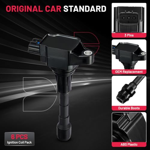Image of BDFHYK Ignition Coil Pack UF550 Compatible with Nissan Altima Maxima Murano 2011-2012 INFINITI Q50 QX60 G35 2015-2017 Nissan Pathfinder 350Z Nissan Coil Pack 3.5L Coil for C1670 22448JA11C Set of 6