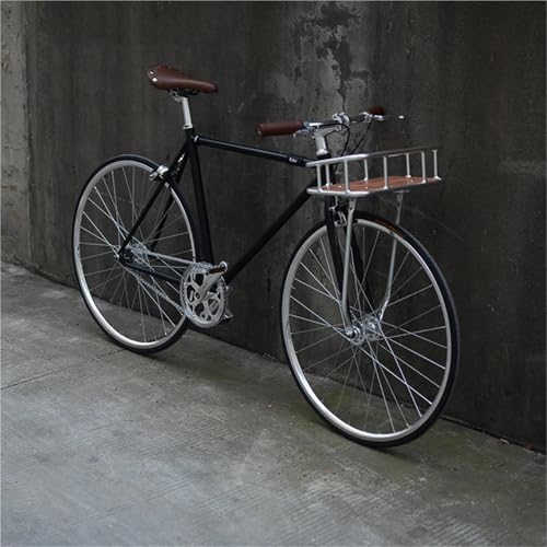 Panier avant en bambou tressé à la main, support de transport premium pour vélo authentique