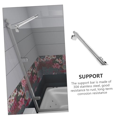 Herrajes para baño premium con barra de soporte de cristal inoxidable 7