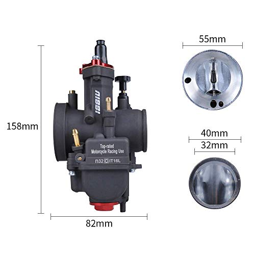Nibbi Racing Performance Carburetor 32Mm Motorcycle Carburetor Pwk32Mm 250Cc Power Jet Carburetor Pwk32Mm With Carburetor Jets Fit Gy6 Yamaha Kawasaky Suzuki Dirt Bike Mini Bike Ssr Ttr Apollo #TOP1