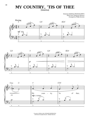 Sweet Land of Liberty: Phillip Keveren Easy Piano 2024-2028
