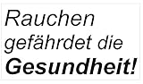 Generisch 2 Stück Schriftzug Aufkleber Rauchen gefährdet ihre Gesundheit, Abziehbild (R13/7/2) (je 10 x 5 cm)