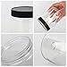 15 Pack 8oz Clear PET Plastic Empty Slime Storage Containers with Black Lids, Refillable Plastic Jars Empty BPA-Free Containers for Cosmetics,Kitchen,Gifts,foam balls, glue & paint.(15 Labels as Gift)