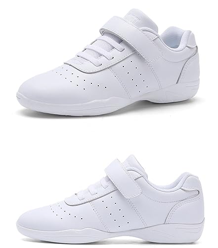 Girl & Youth White Soft Aerobics Shoes Cheerleading Sport Dance Shoes Training Cheer Shoes