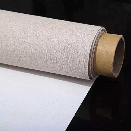 Mieszanka lnu zagruntowana rolka płótna do obrazu olejnego, wodoodporne materiały plastyczne dla artystów, rolka płótna do malowania 5 m (szerokość 38 cm)