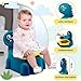 Children's Toilet Seat, Learning Toilet with Backrest, Baby and Children's Toilet, Training Seat with Detachable Dinosaur Toilet Seat, Toilet Training Toilet for Toddlers Boys Girls Ages 1-3