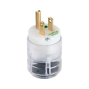 Marinco Power Products 8215T.OEM Plug, Hospital Grade, Master/50, 15 Amp, 125V, Clear