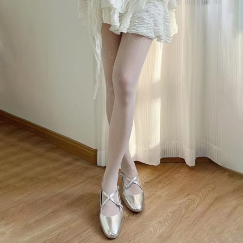 lisenraIn Women Teen Girls Y2K Rhinestone Tights Sparkly Sequin Pantyhose Party Goth Sheer Mesh Stockings Hosiery3