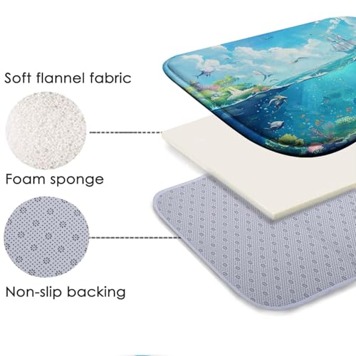 Tapis de bain absorbant rapide et mousse mémoire doux L - 6