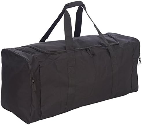 Jetstream Heavy Duty Multi Pocket Large Sports Gym Equipment 3-Pocket Travel Duffel Bag (36 Inch, Black)