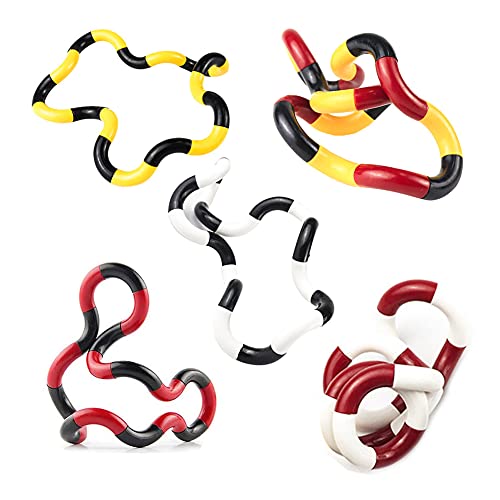 RDGWFB 5PCS Fidget Toys for Kids and Adults, Preschool Toys, Brain Imagine Tools, Magic Sensory Toys, Relax Therapy Stress Relief Toys, Feeling Winding Toy, Fidget to Focus - Great Help with Anxiety