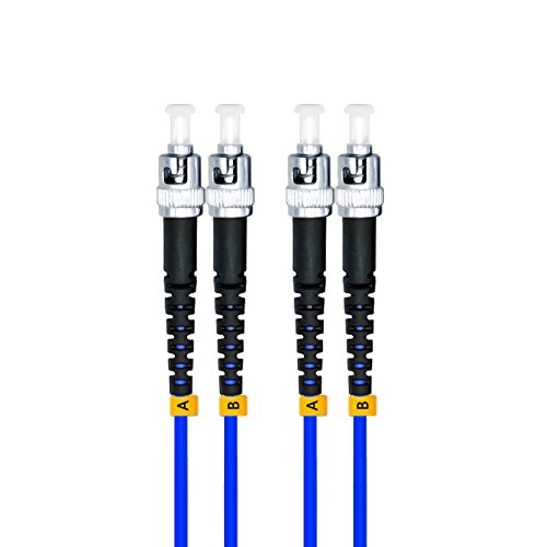 Cable de fibra óptica ST a ST dúplex de 200m monomodo armado