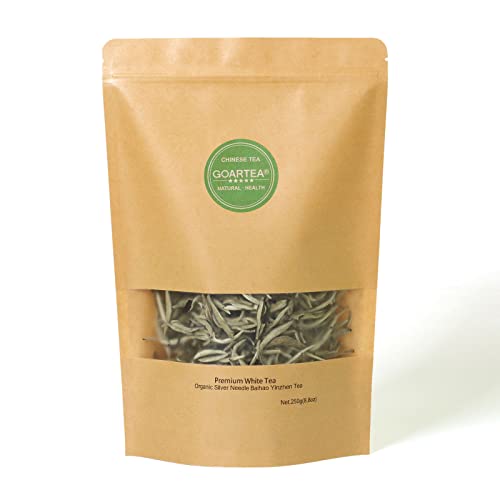 GOARTEA 150g (5.29 Oz) Premium Chinese Bai Hao Yin Zhen BaiHaoYinZhen Silver Needle Weißer Tee White Loose Tea