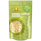 Amrita Dried Apples Diced 16 oz | No Sugar Added, Vegan, non-GMO, Gluten Free, Peanut Free, Soy Free, Dairy Free | Packed Fresh in Resealable Bags | Dehydrated Apples for Baking or Snacking