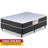Cama Box Casal Conjugado Granada Umaflex Preto/branco Flor glide