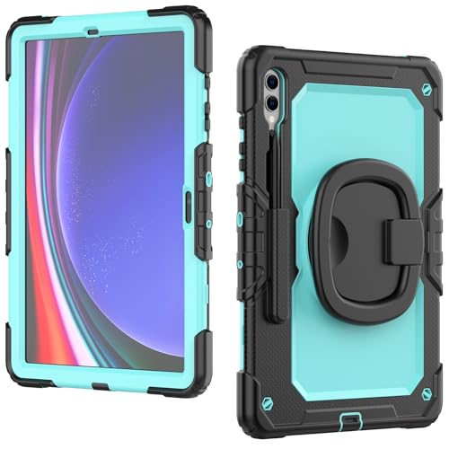 Coque antichoc Samsung Galaxy Tab S10+ avec support rotatif 360 et poignée ergonomique