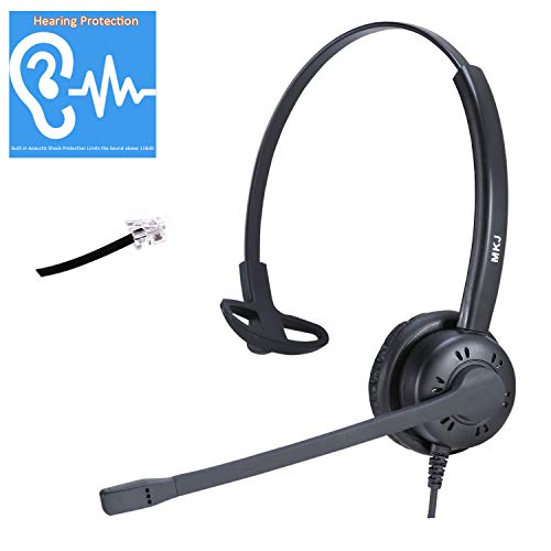 RJ9 Telephone Headset for Cisco IP Phone Call Center Headset with Noise Cancelling