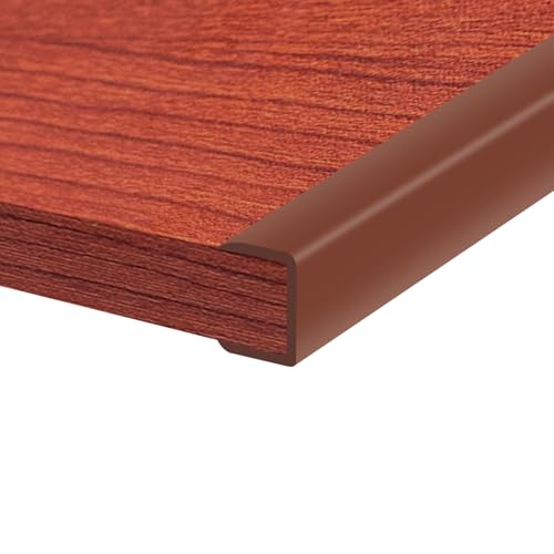 Image of Rubber Edge Trim, 1 /2 Inch(12mm) Flexible Edge Protector for Wood, Flywood, Glass and Metal, U Shaped Self-Adhesive Peel and Stick Guard for Baby Safety, Brown Color, 10Ft