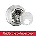 Kwikset 816 KeyControl Deadbolt Deadbolt Lock, Satin Chrome Round Exterior Keyed Front Entry Door, Pick Resistant SmartKey Rekey Security, Single Cylinder Dead Bolt