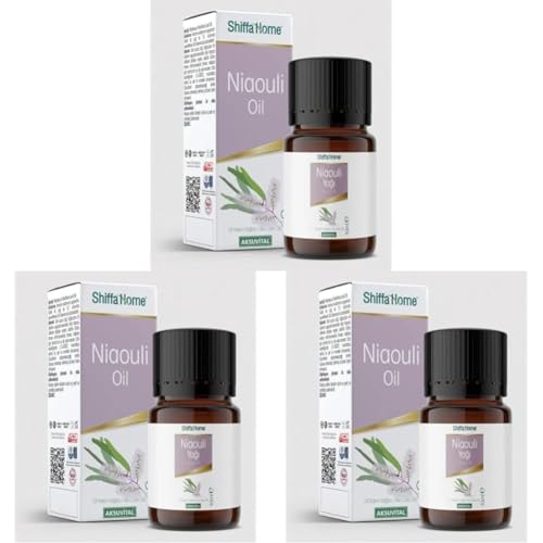 Shiffa Home Niaouli Yağı 10 ml |%100 Saf Uçucu Yağ | Cilt Bakımı, Aromaterapi ve Masaj İçin | Melaleuca Viridiflora (3 paketi)