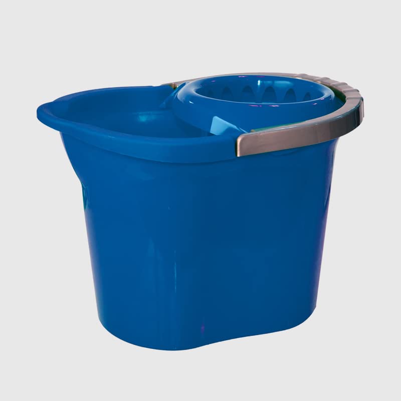 La Briantina Cubo para Suelos con escurridor, plástico, Capacidad 11 litros, Color Azul