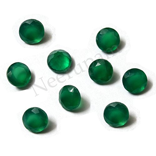 Onyx vert précieux 5mm facetté pour fabriquer un cadeau d'anniversaire fait main unique