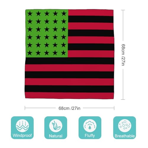 Pan African American Flag Silk Head Scarf Bandana Hair Wrap Neck Scarf Lightweight Shawl Wrap, 0ne size, 2024042332