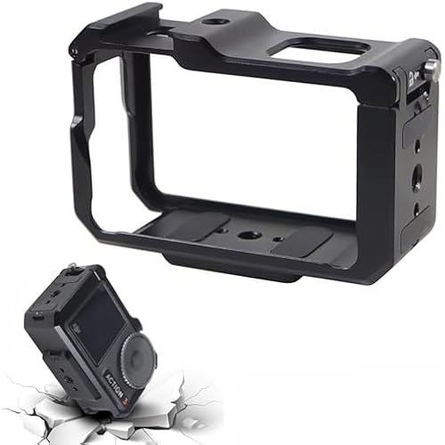 Aluminum Cage for DJI Action 5 Pro Action 4 Action 3 Camera, Protective Metal Frame, Protective Hard Case