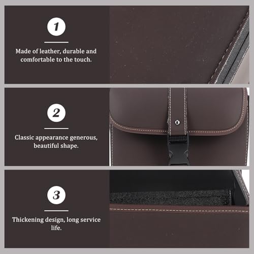 Bolsa lateral de herramientas para motocicleta impermeable de cuero, alforja de gran capacidad para hombres, bolsa de almacenamiento para horquilla compatible con motocicletas y accesorios para deportes de motor miniatura 6